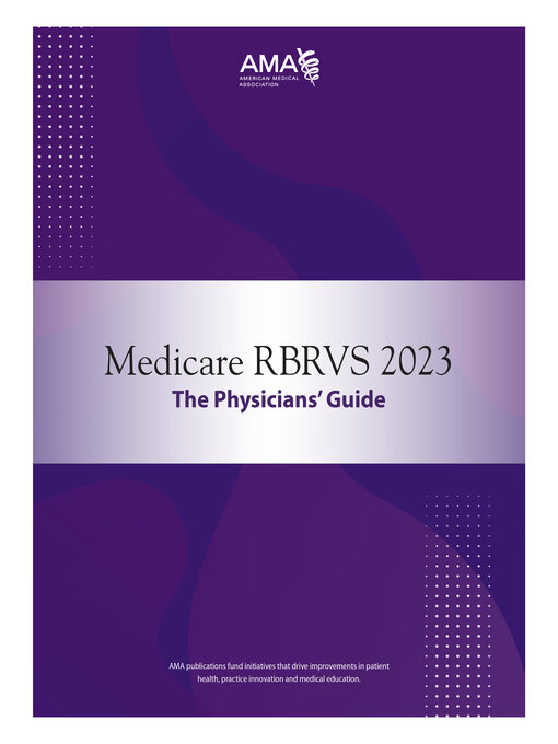 Cover image for Medicare RBRVS 2023: the Physicians' Guide